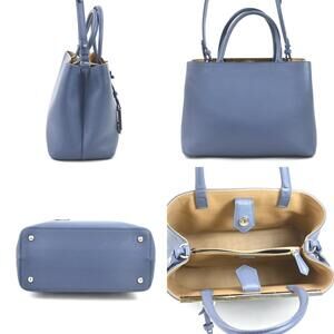 Fendi Bag Blue Shoulder Toujours Silver Leather